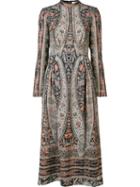 Vilshenko Printed Dress, Women's, Size: 6, Black, Silk/wool