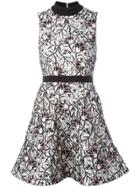 Self-portrait Floral Layered Flared Dress - Multicolour