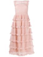 Red Valentino Tiered Ruffle Dress - Neutrals