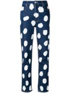 Eckhaus Latta Paint Brush Detail Jeans - Blue