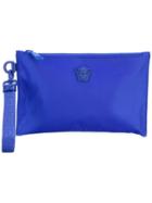Versace Palazzo Medusa Wristlet Clutch Bag, Men's, Blue, Acrylic/polyamide