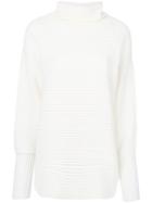 Victoria Victoria Beckham - Ribbed Turtleneck Sweater - Women - Wool - One Size, Nude/neutrals, Wool