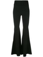 Givenchy Wide Flare Trousers, Women's, Size: 38, Black, Viscose/polyamide/spandex/elastane/silk