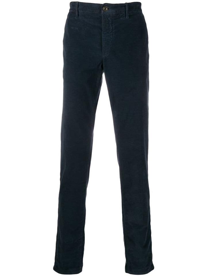 Incotex Plain Regular Length Trousers - Blue