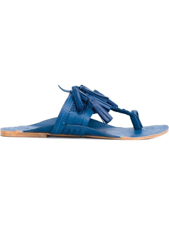 Figue Scaramouche Sandals, Women's, Size: 8, Blue, Leather