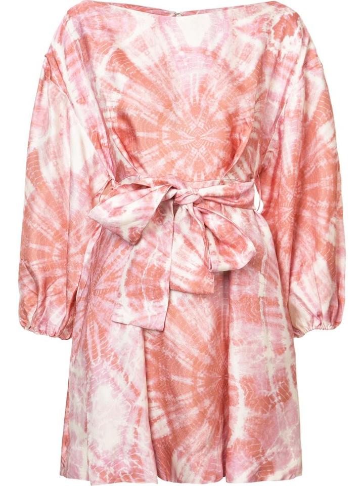 Zimmermann Tie Dye Flared Dress, Women's, Size: 1, Pink/purple, Viscose/silk