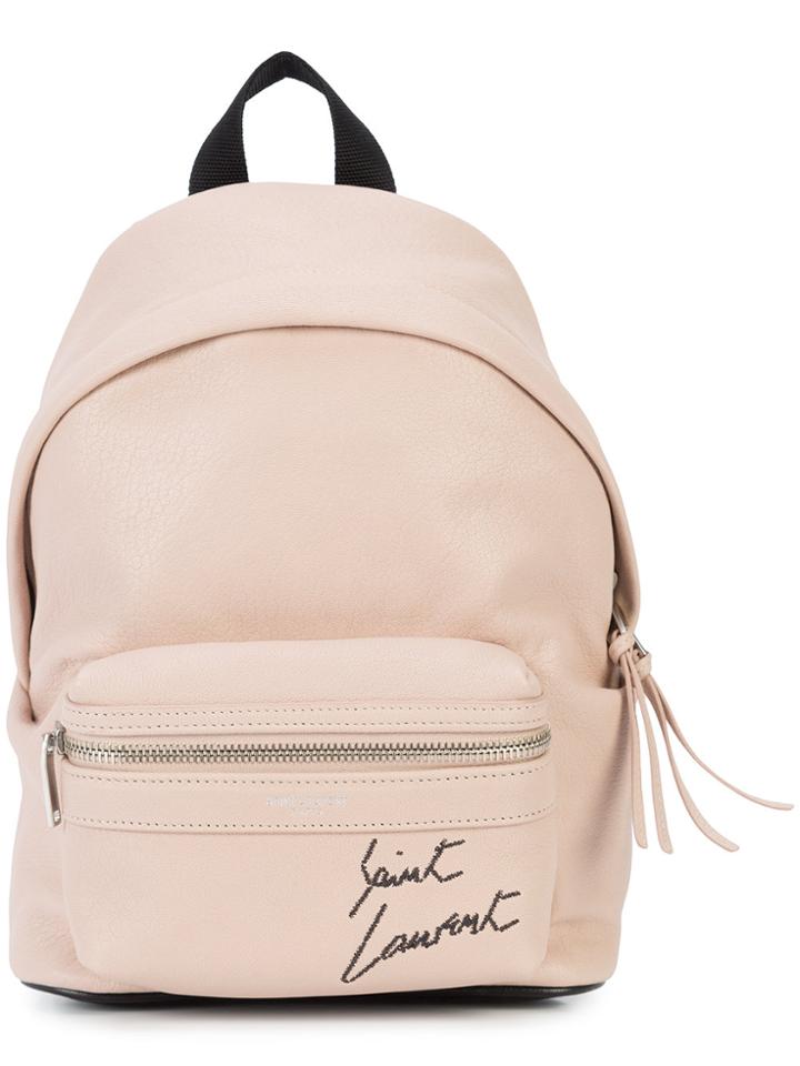 Saint Laurent City Toy Backpack - Pink & Purple