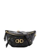 Salvatore Ferragamo Logo Embroidered Belt Bag - Black