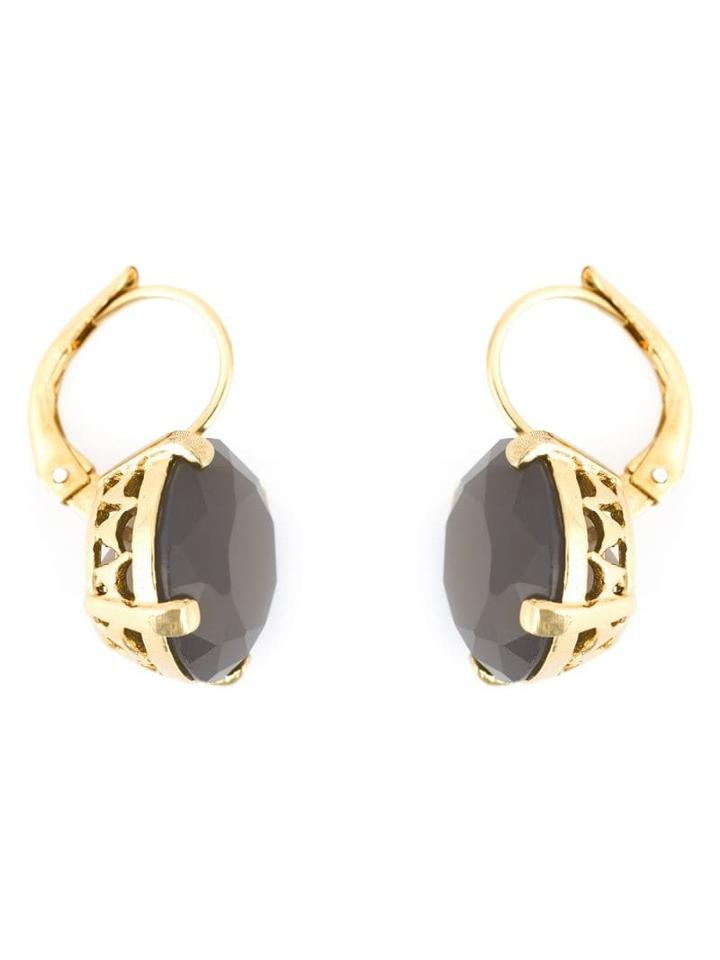 Wouters & Hendrix Grey Agate Earrings - Pink