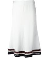 Victoria Beckham Flared Midi Skirt - White