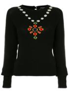 Chanel Pre-owned Necklace Intarsia Jumper - Black