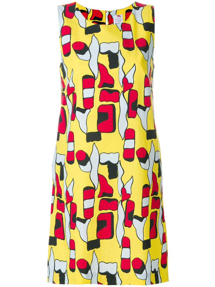 Ultràchic Abstract Print Dress - Yellow & Orange