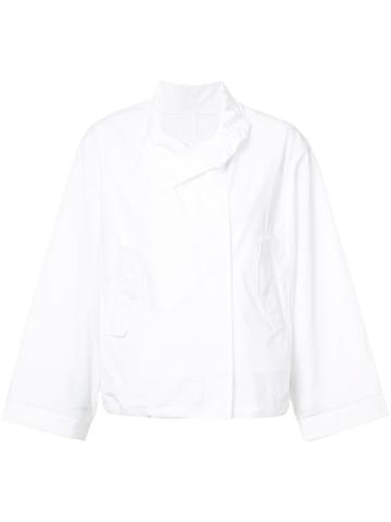 Kuho Asymmetric Boxy Jacket - White