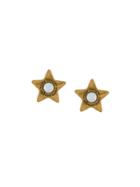 Marc Jacobs Flat Pearl Star Stud Earrings - Metallic