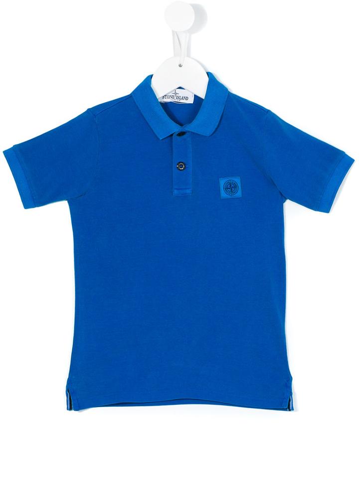 Stone Island Junior - Classic Polo Shirt - Kids - Cotton - 10 Yrs, Blue