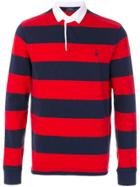 Polo Ralph Lauren Striped Button Collar T-shirt - Blue
