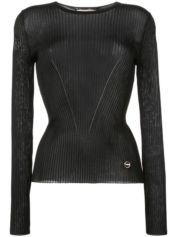 Emilio Pucci Ribbed Knit Top - Black