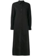 Mm6 Maison Margiela Longline Shirt, Women's, Size: 42, Black, Cotton