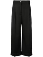 Alexander Mcqueen Contrast Side Band Trousers - Black