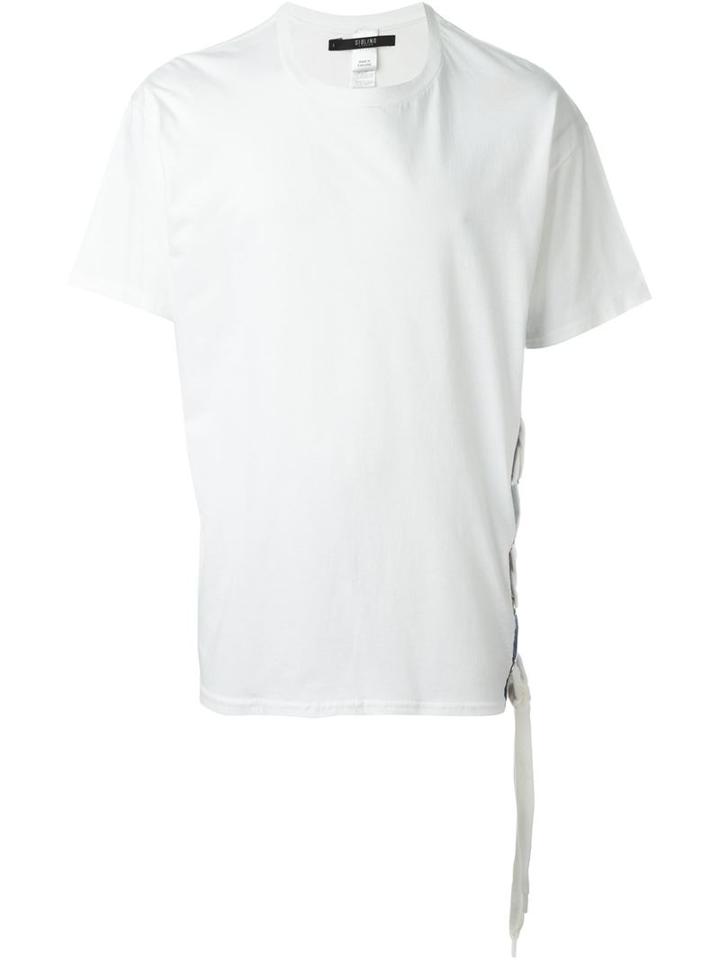 Sibling Laced Body T-shirt, Men's, Size: Small, White, Cotton