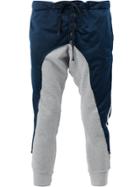 Greg Lauren Panelled Joggers - Blue