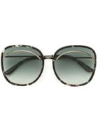 Bottega Veneta Eyewear Oversized Sunglasses - Black