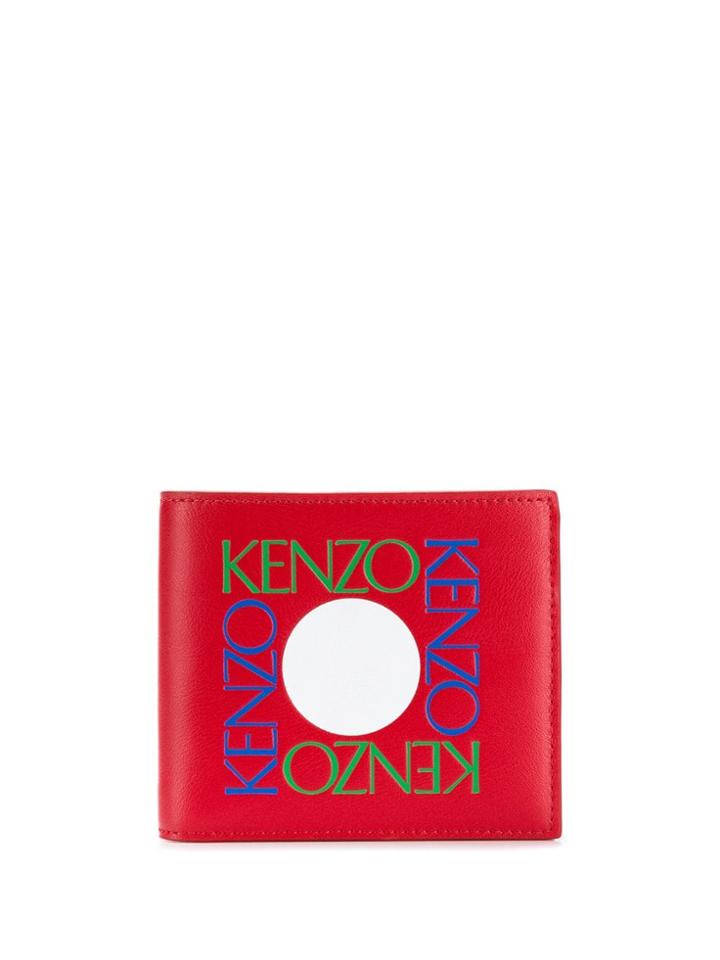 Kenzo Wallet With Embossed Quad Logo - Red