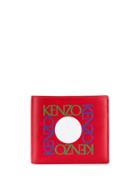Kenzo Wallet With Embossed Quad Logo - Red