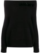 Max & Moi Off The Shoulder Jumper - Black