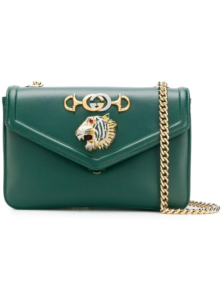 Gucci Tiger Head Crossbody Bag - Green