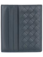 Bottega Veneta Interlaced Leather Bi-fold Wallet - Blue
