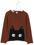 Knot Cat Sweater, Girl's, Size: 10 Yrs, Brown