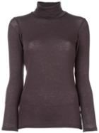 Issey Miyake Cauliflower Turtleneck Fine Knit Top, Women's, Grey, Polyurethane/lyocell/wool
