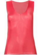 Giorgio Armani Fitted Tank Top - Yellow & Orange