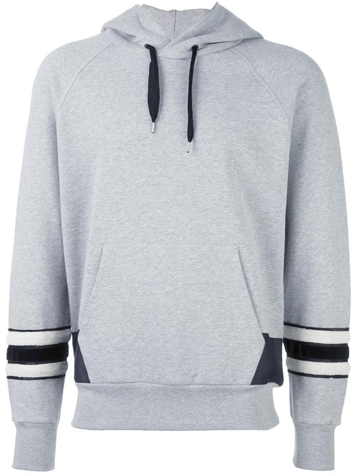 Alexander Mcqueen Drawstring Hoodie, Men's, Size: Medium, Grey, Cotton/viscose