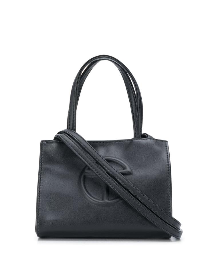 Telfar Embossed Logo Mini Tote Bag - Black