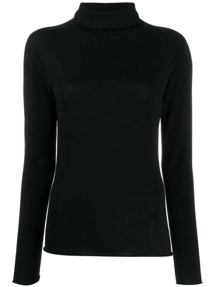 Peserico Turtle Neck Knit Top - Black