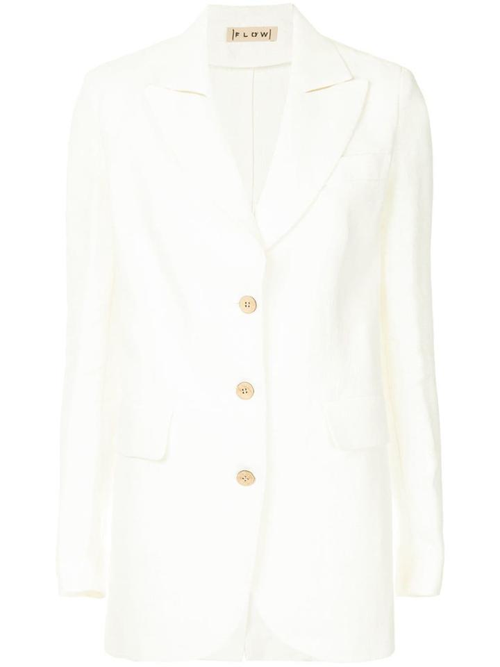 Flow The Label Classic Fitted Blazer - White