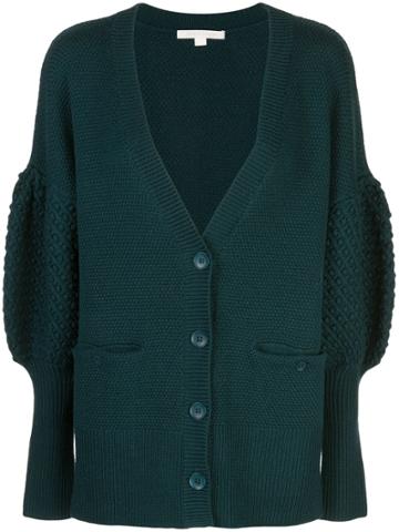 Jonathan Simkhai Balloon Sleeves Cardigan - Green