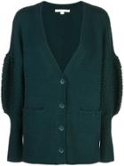 Jonathan Simkhai Balloon Sleeves Cardigan - Green