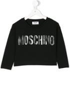 Moschino Kids - Metallic Logo Print Top - Kids - Cotton/spandex/elastane - 6 Yrs, Black