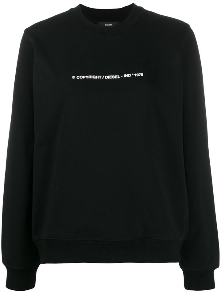 Diesel F-ang-copy Copyright Logo Sweatshirt - Black