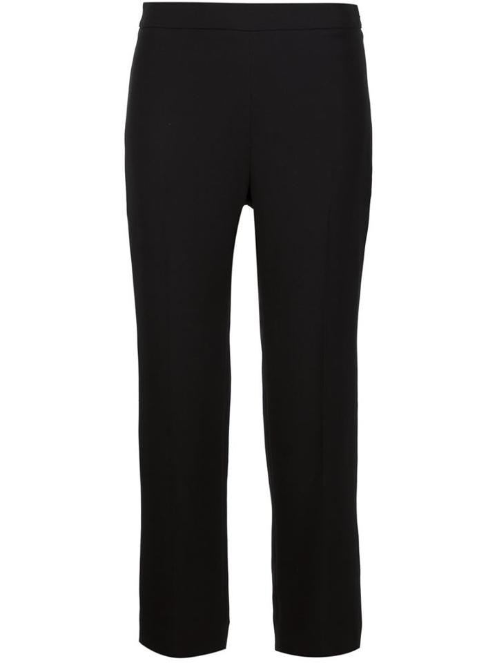 Carolina Herrera Classic Cigarette Trousers, Women's, Size: 12, Black, Silk