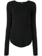 Lost & Found Ria Dunn Curved Hem Sweater - Black