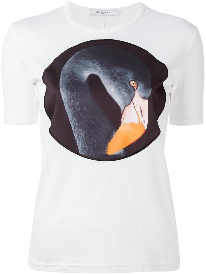 Givenchy Flamingo Print T-shirt, Women's, Size: Small, White, Cotton/polyester