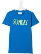 Alberta Ferretti Kids Teen Sunday Print T-shirt - Blue
