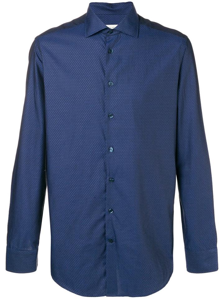 Etro Embroidered Fitted Shirt - Blue