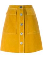 Mih Jeans 'damas' Skirt, Women's, Size: Small, Yellow/orange, Suede
