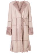 Alexander Mcqueen Stitch Detailed Coat - Pink