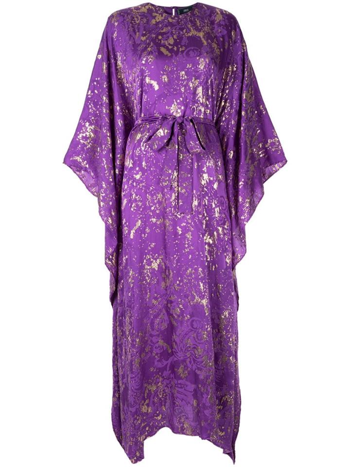 Taller Marmo Printed Kimono Style Dress - Purple